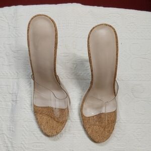 Cork And Clear Mules